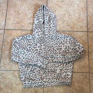 Lush animal print Beige and Brown Cozy hoodie